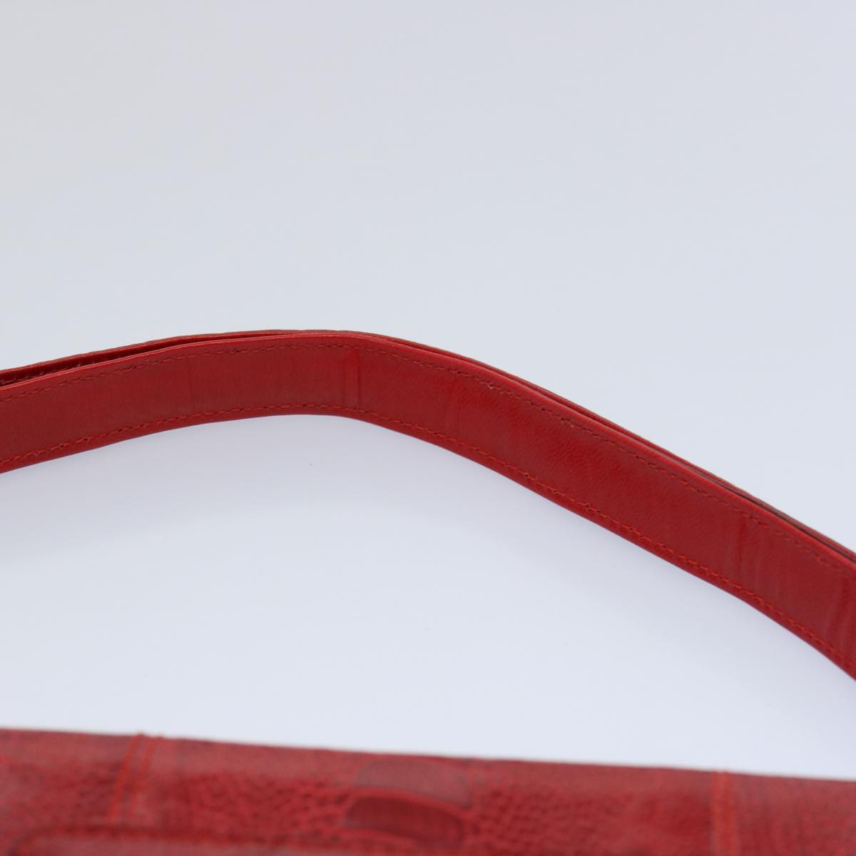 FENDI Shoulder Bag Leather Red hk920