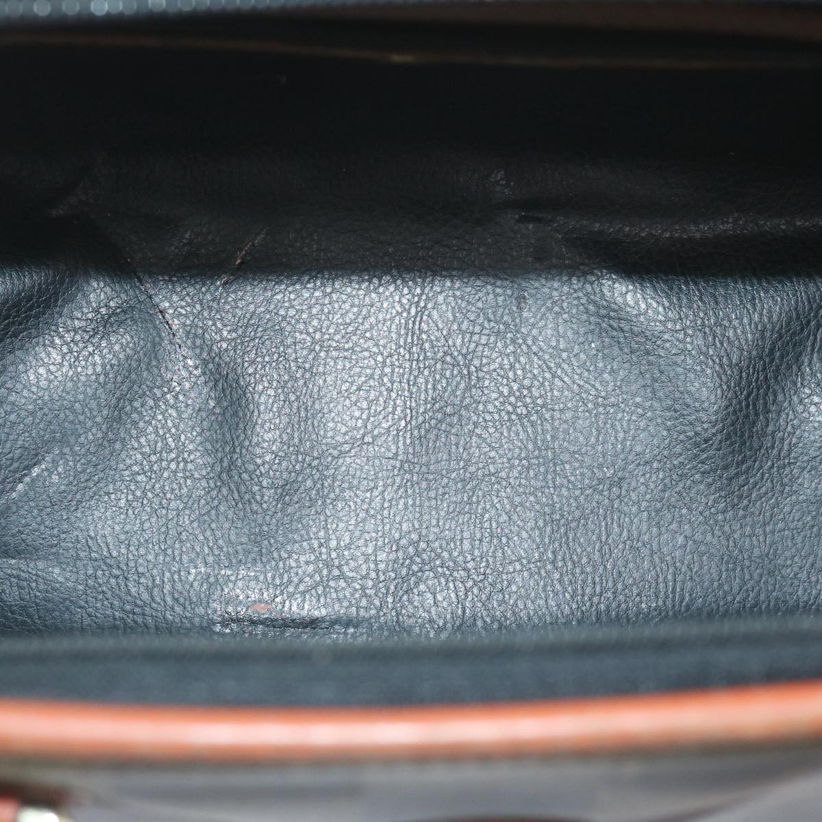 FENDI Pecan Canvas Boston Bag Black Brown hk943