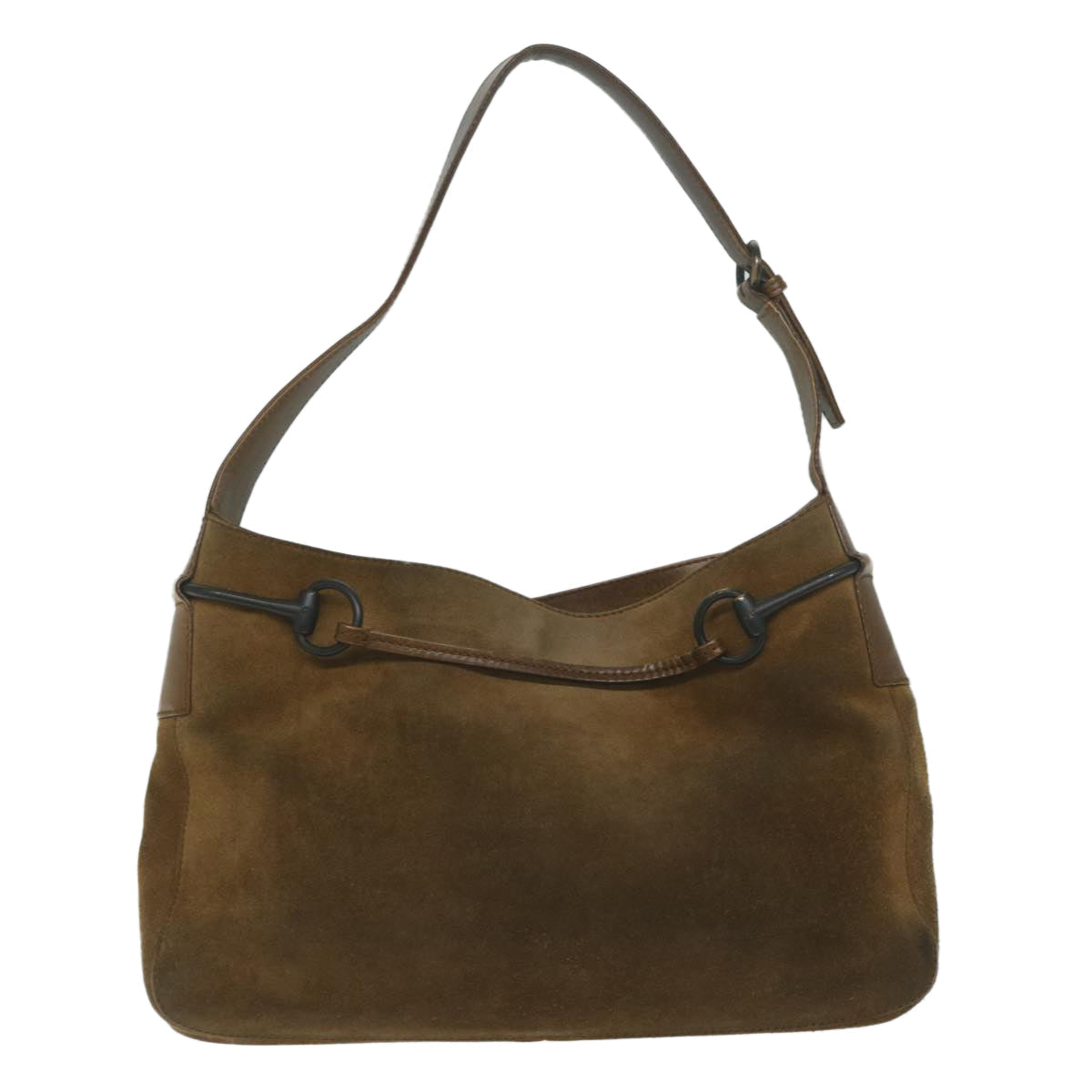 GUCCI Shoulder Bag Suede Brown 101975 hk955