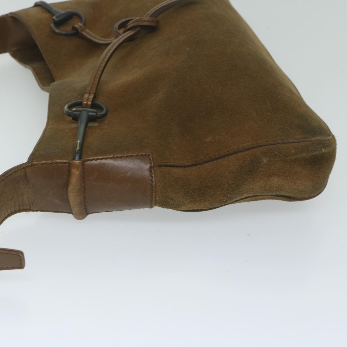 GUCCI Shoulder Bag Suede Brown 101975 hk955