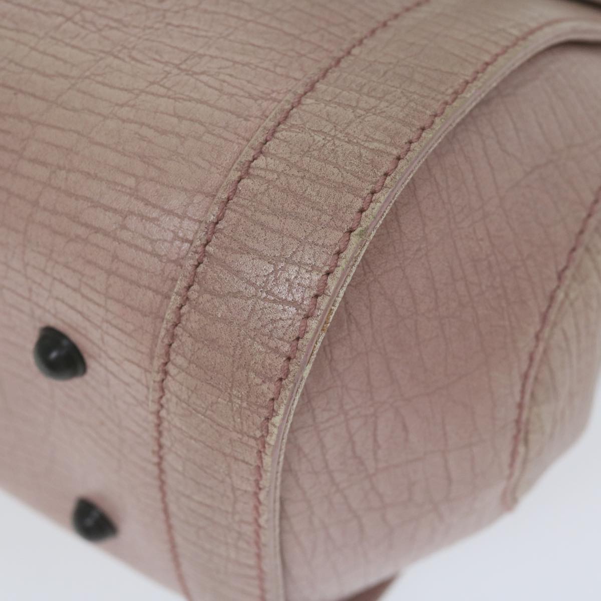 GUCCI Bamboo Hand Bag Leather Pink 111713 hk989
