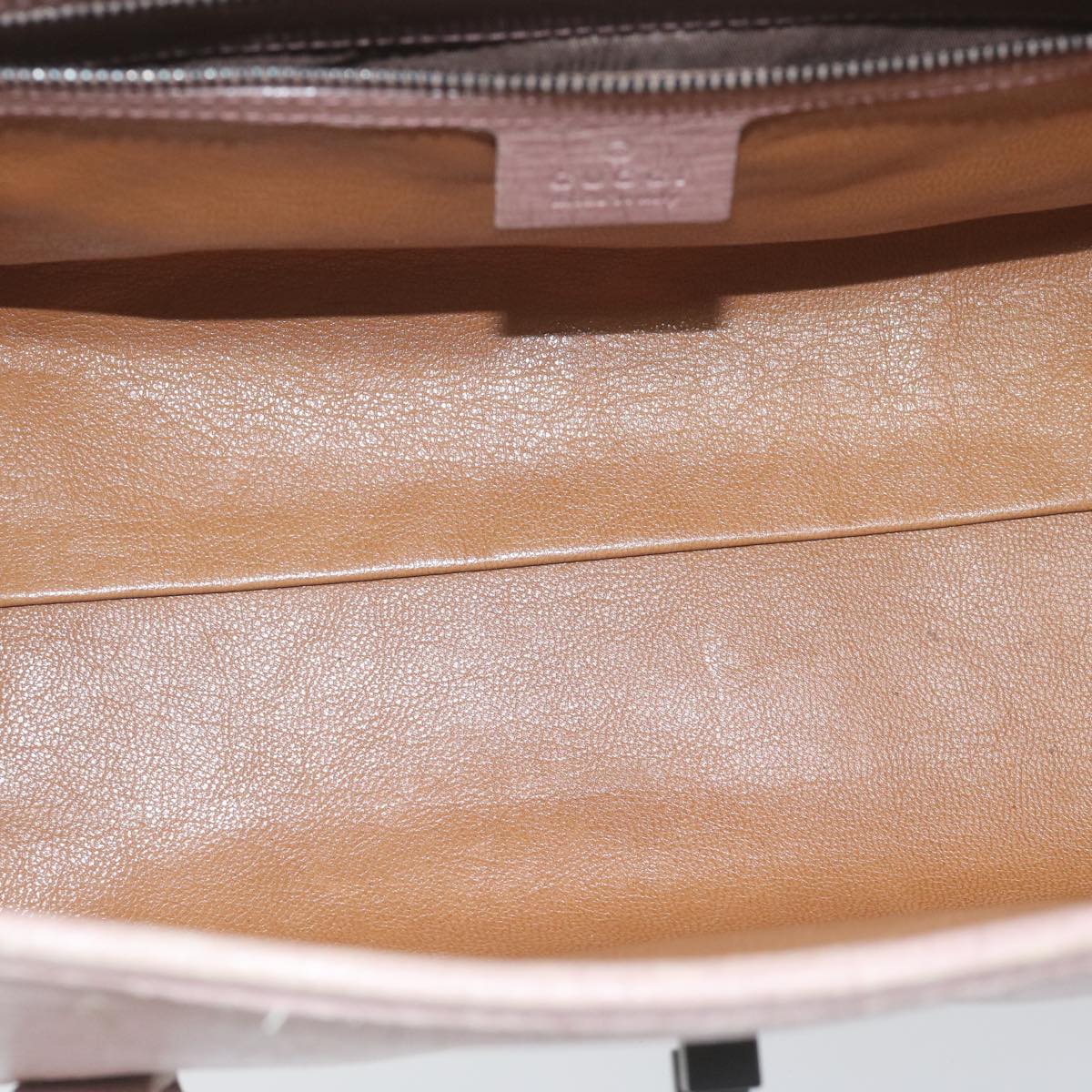GUCCI Bamboo Hand Bag Leather Pink 111713 hk989
