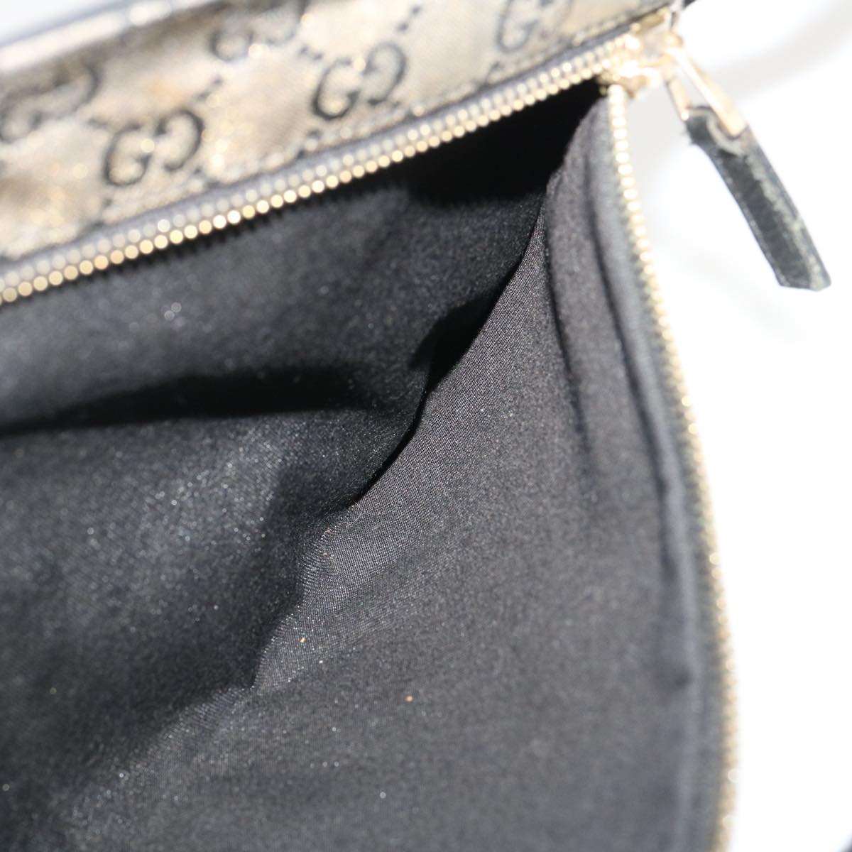 GUCCI GG Canvas Waist Bag Black Gold hs1094