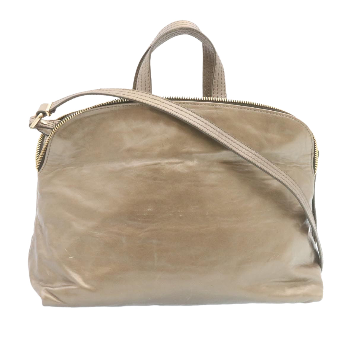 FENDI Zucca 2Way Shoulder Bag Hand Bag Leather Brown hs269