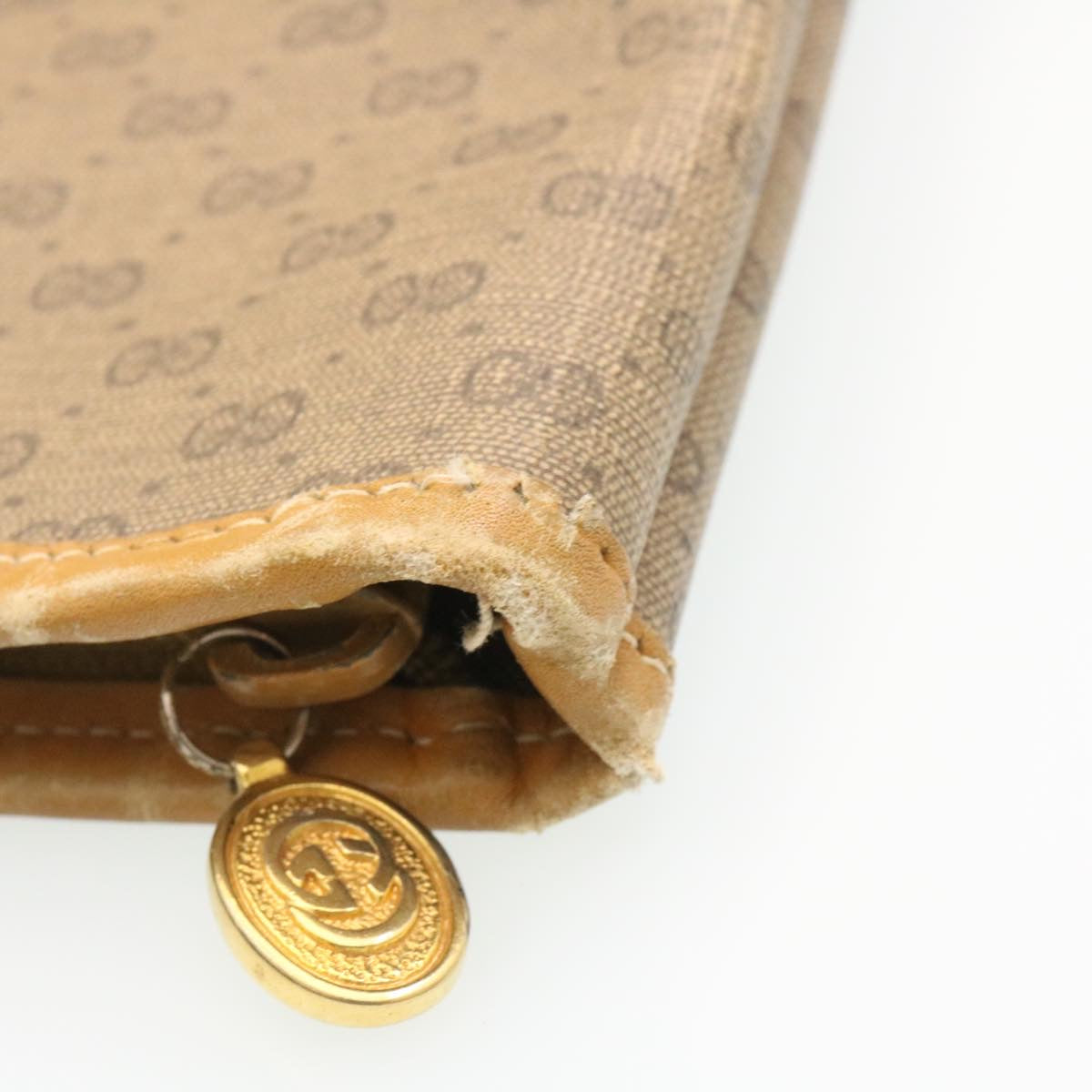 GUCCI Web Sherry Line Micro GG Canvas Tote Bag Beige Red Green im299