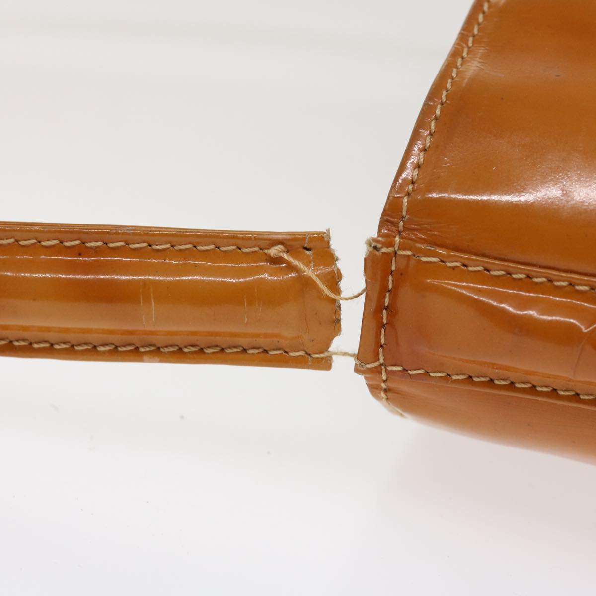 GUCCI Shoulder Bag Enamel Suede Orange 000 1013 0555 im424
