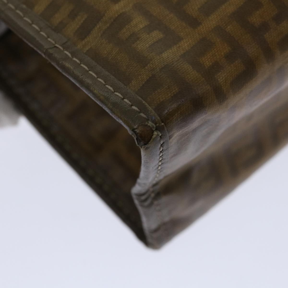 FENDI Zucchino Canvas Clutch Bag Brown im455