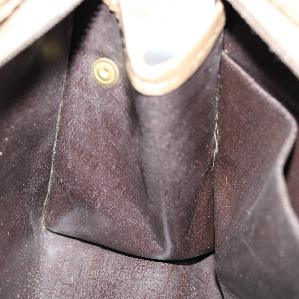 FENDI Zucchino Canvas Clutch Bag Brown im455