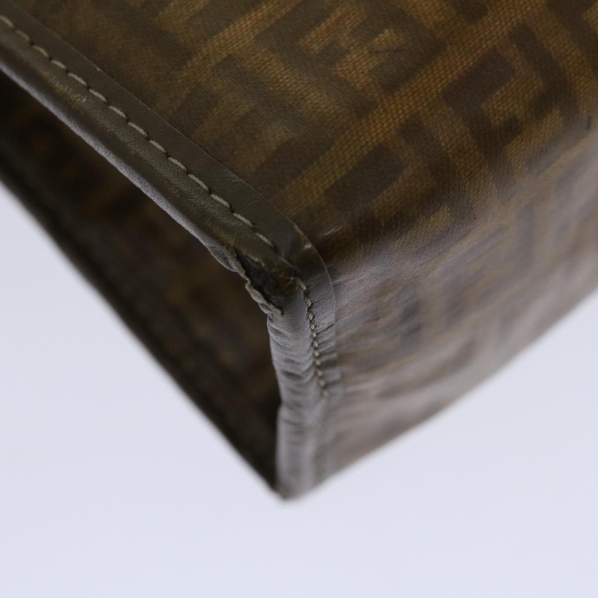 FENDI Zucchino Canvas Clutch Bag Brown im455