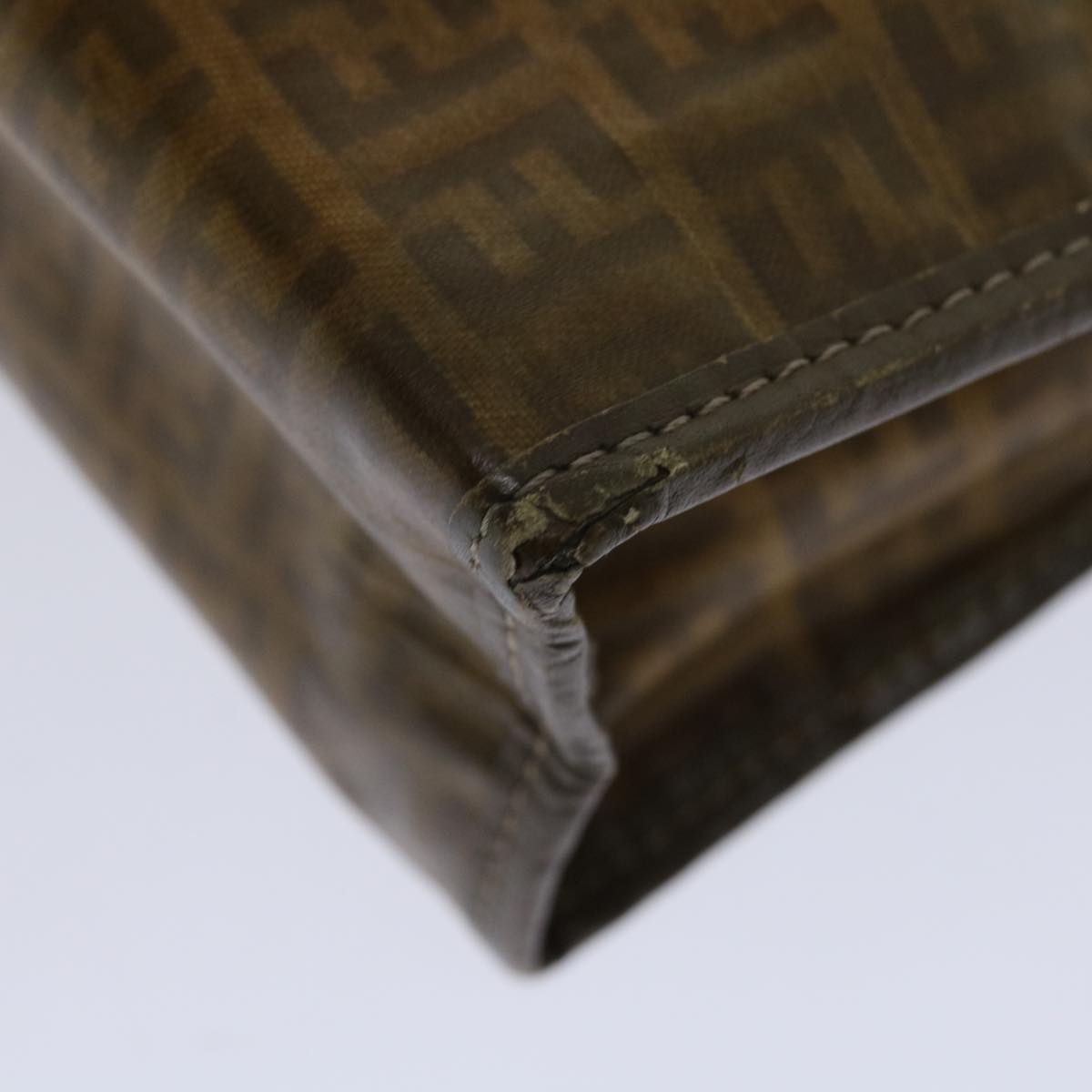 FENDI Zucchino Canvas Clutch Bag Brown im455
