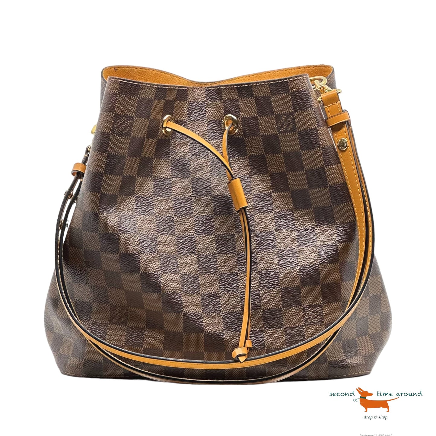Louis Vuitton Neonoe Safran Damier Ã‰bÃ¨ne Canvas Braun Bag