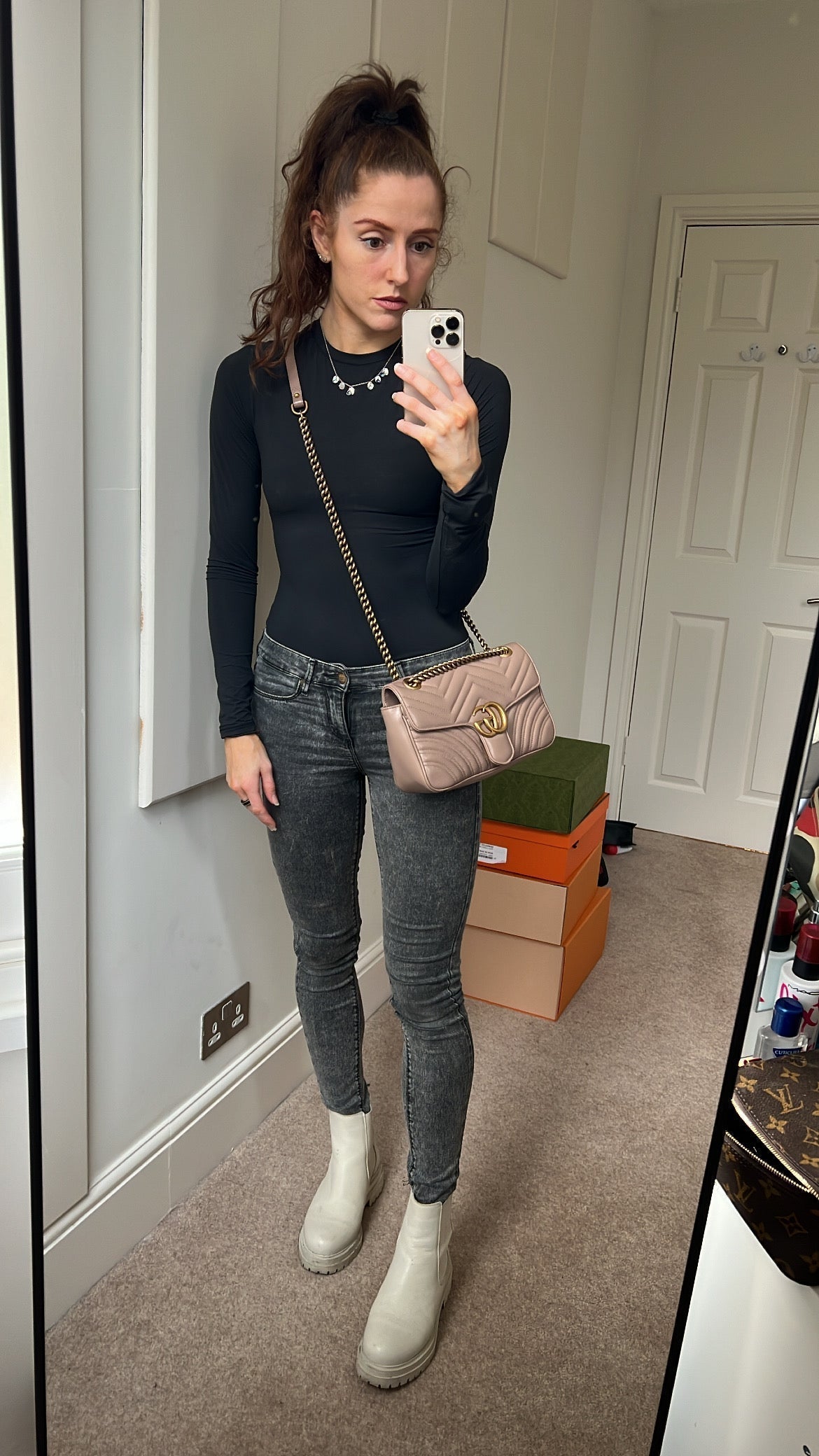 Gucci GG Dusty Pink Marmont Small Shoulder Bag (RRP Â£1800)