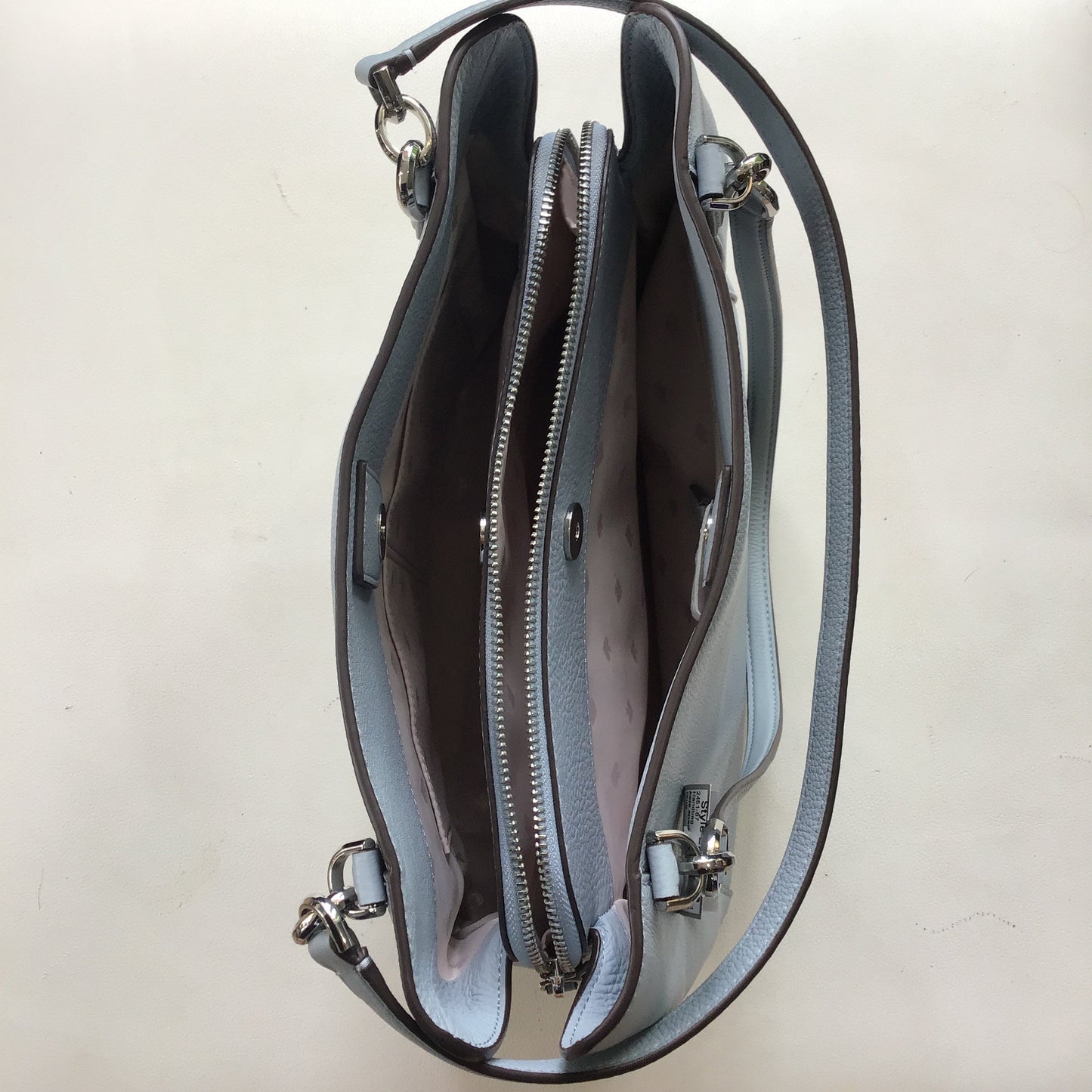 KATE SPADE NEW YORK Frosted Blue Jackson Medium Triple Compartment Shoulder Bag NWOT