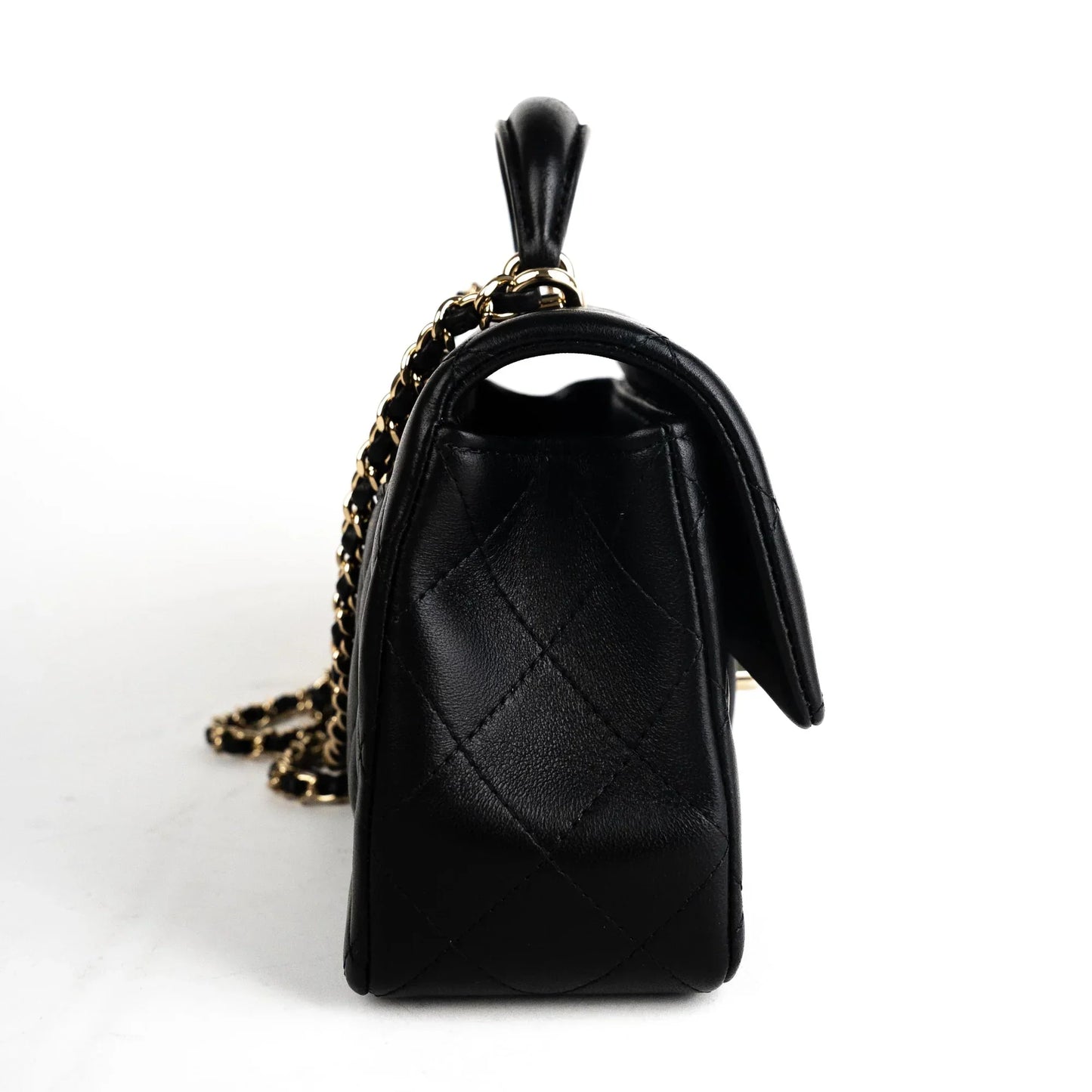 CHANEL Mini with Top Handle Black