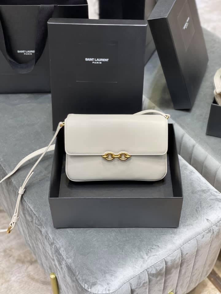 YSL Le Maillon Satchel Smooth Leather Bag