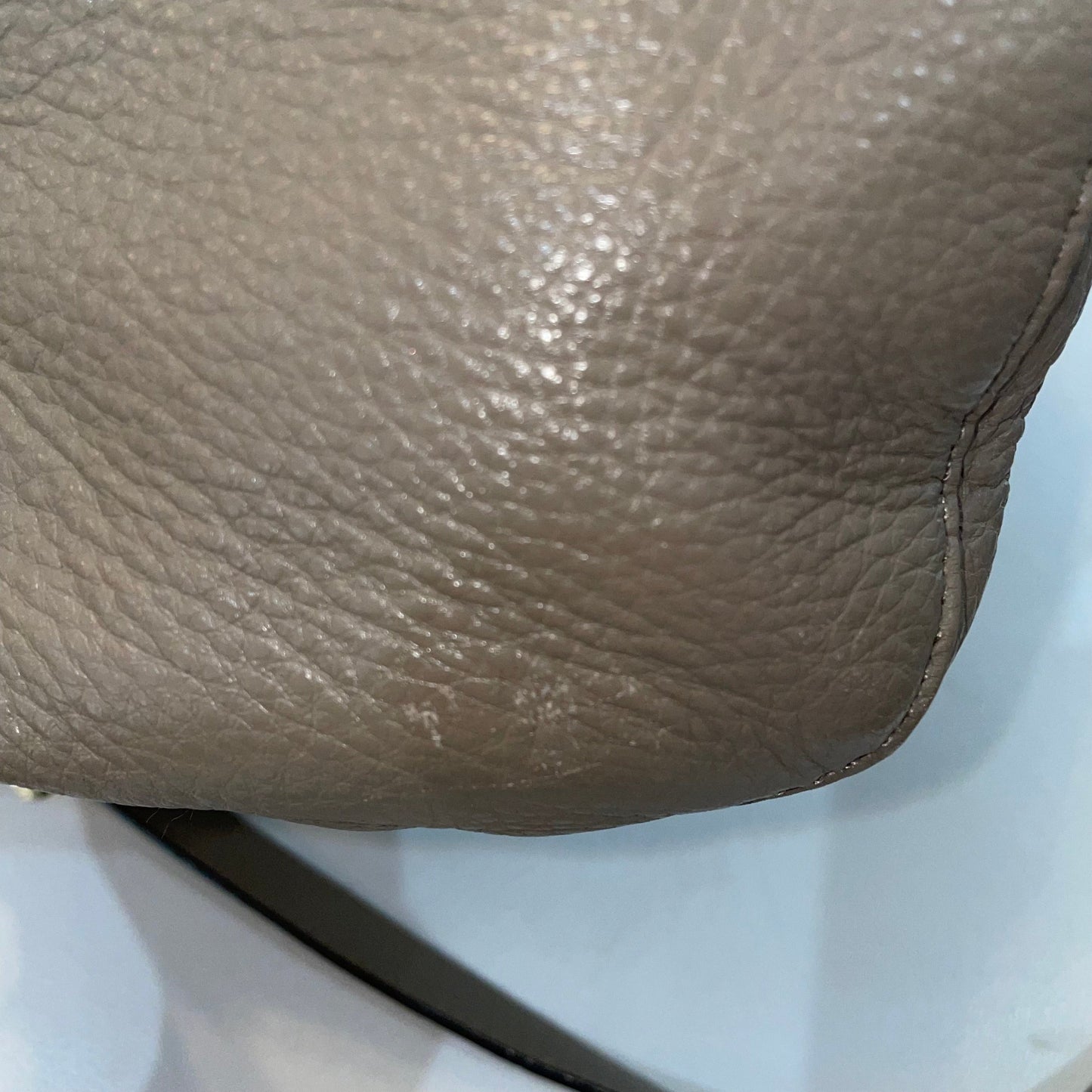 MICHAEL KORS Dune Beige Brooke Medium Leather Shoulder Tote Bag