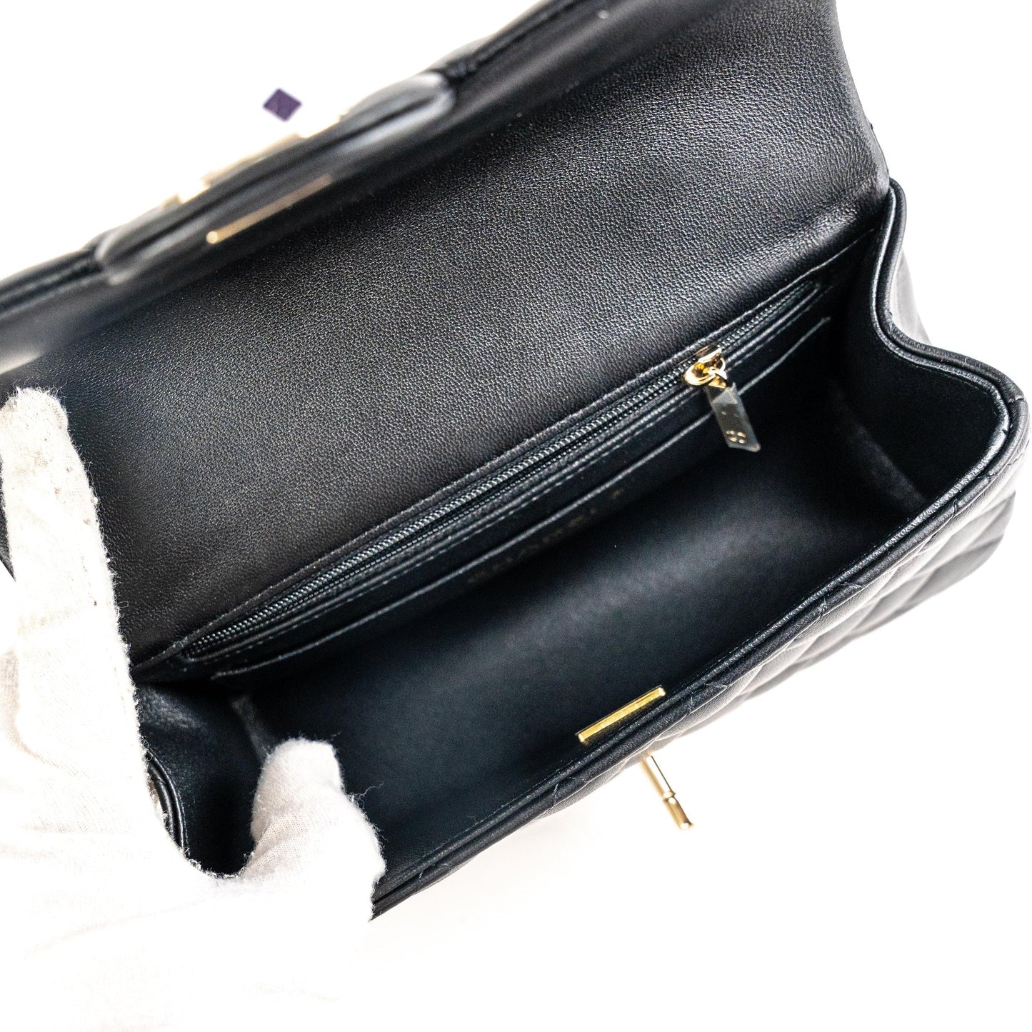 CHANEL Mini with Top Handle Black