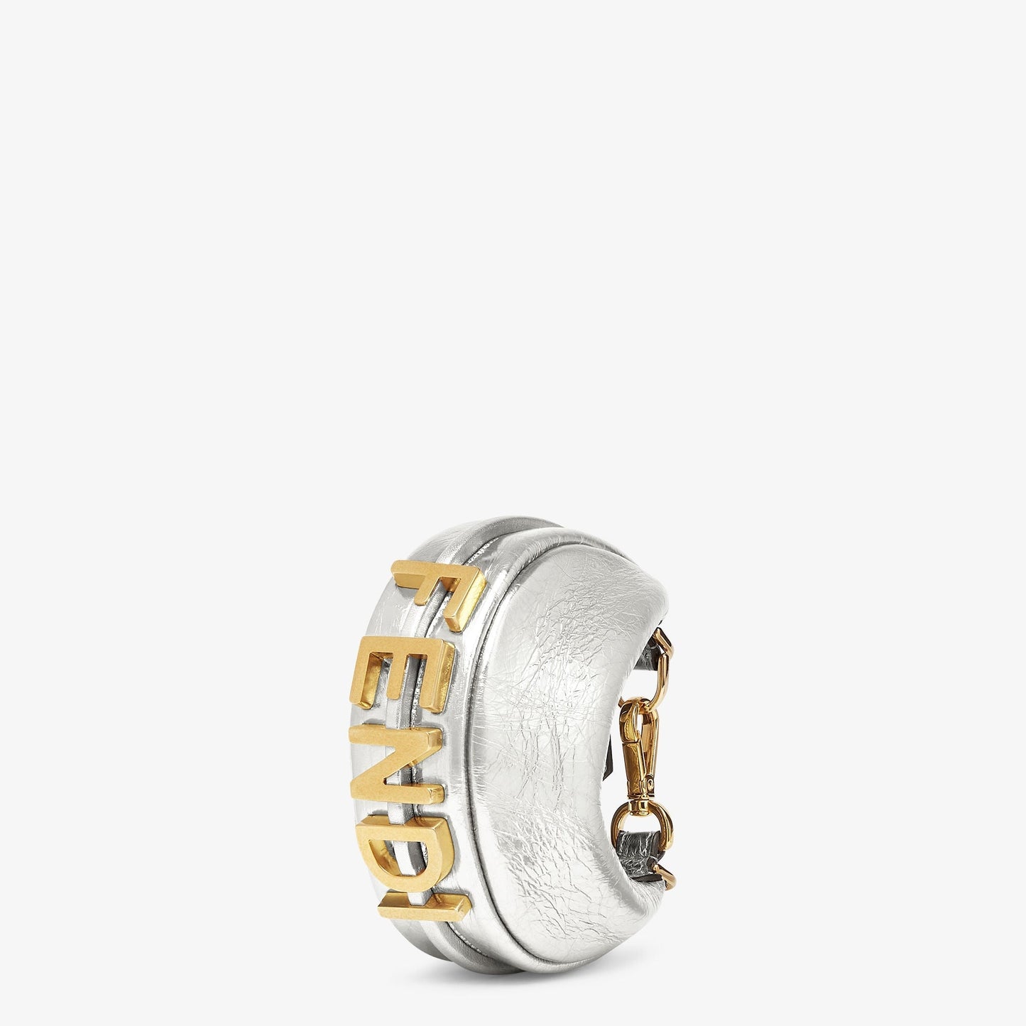 Nano Fendigraphy Silver leather charm