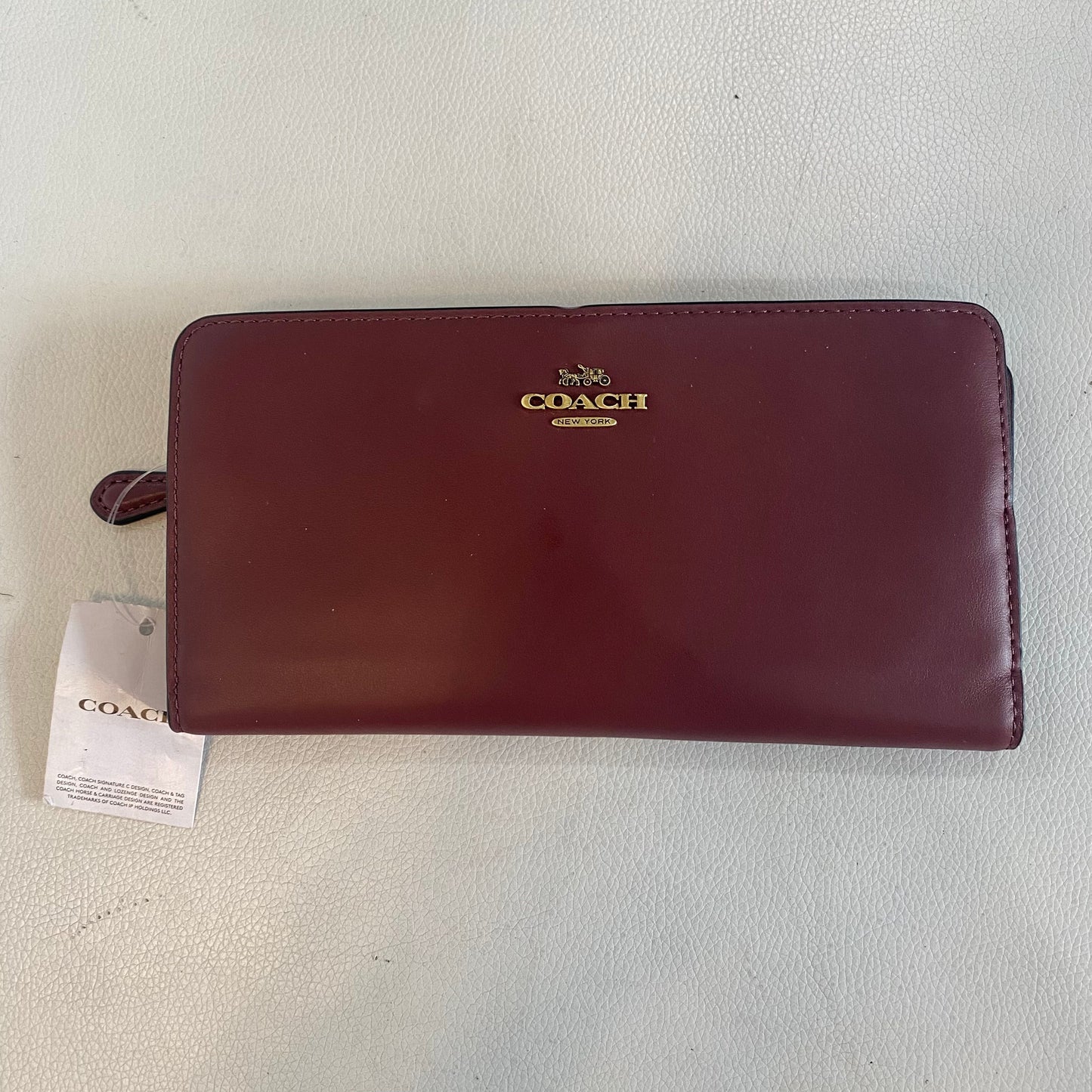 COACH Slim Snap Wallet Wine NWT