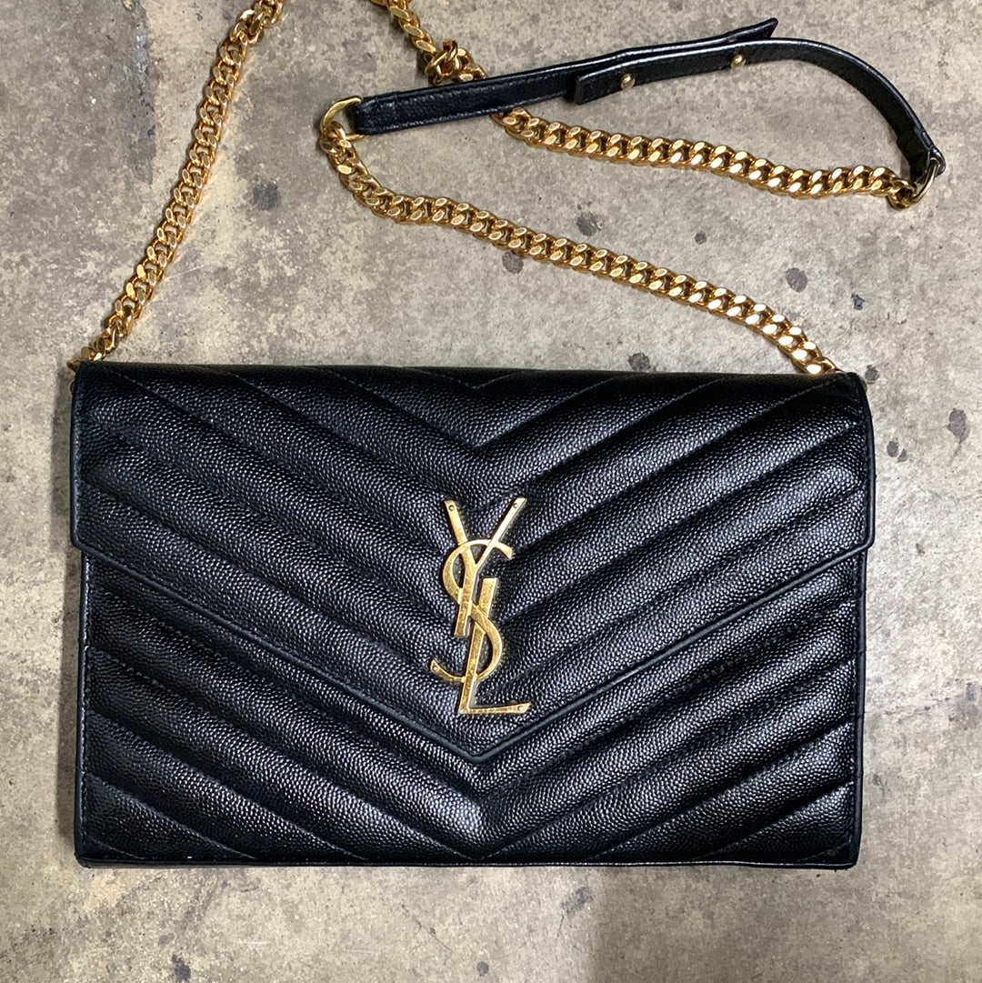 Saint Laurent Medium Monogram Chain Wallet