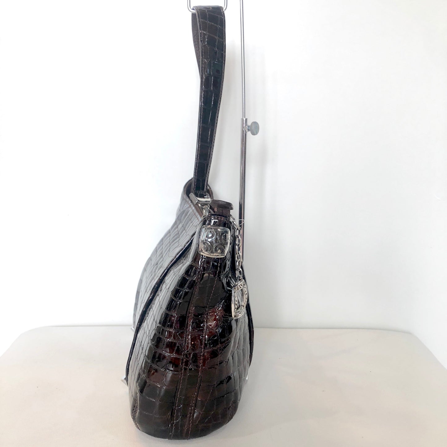 BRIGHTON Brown Patent Leather Handbag