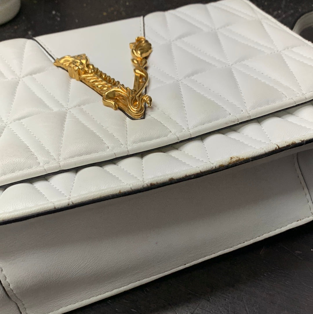 Versace Virtus Quilted Shoulder Bag