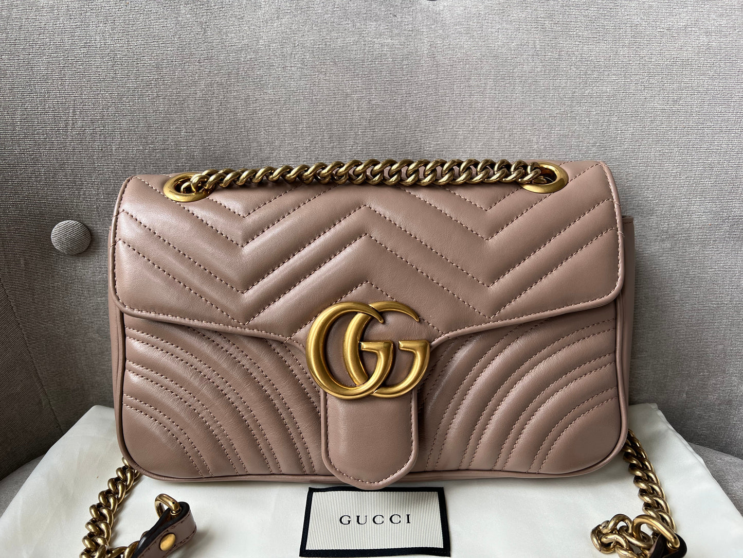 Gucci GG Dusty Pink Marmont Small Shoulder Bag (RRP Â£1800)