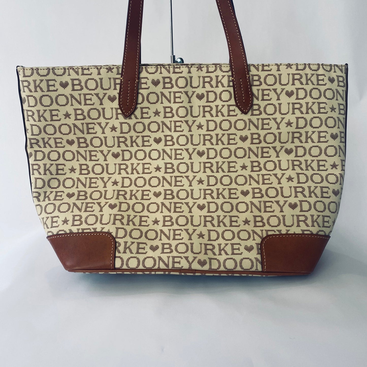 DOONEY & BOURKE Large Tote Cream and Lavender NWOT