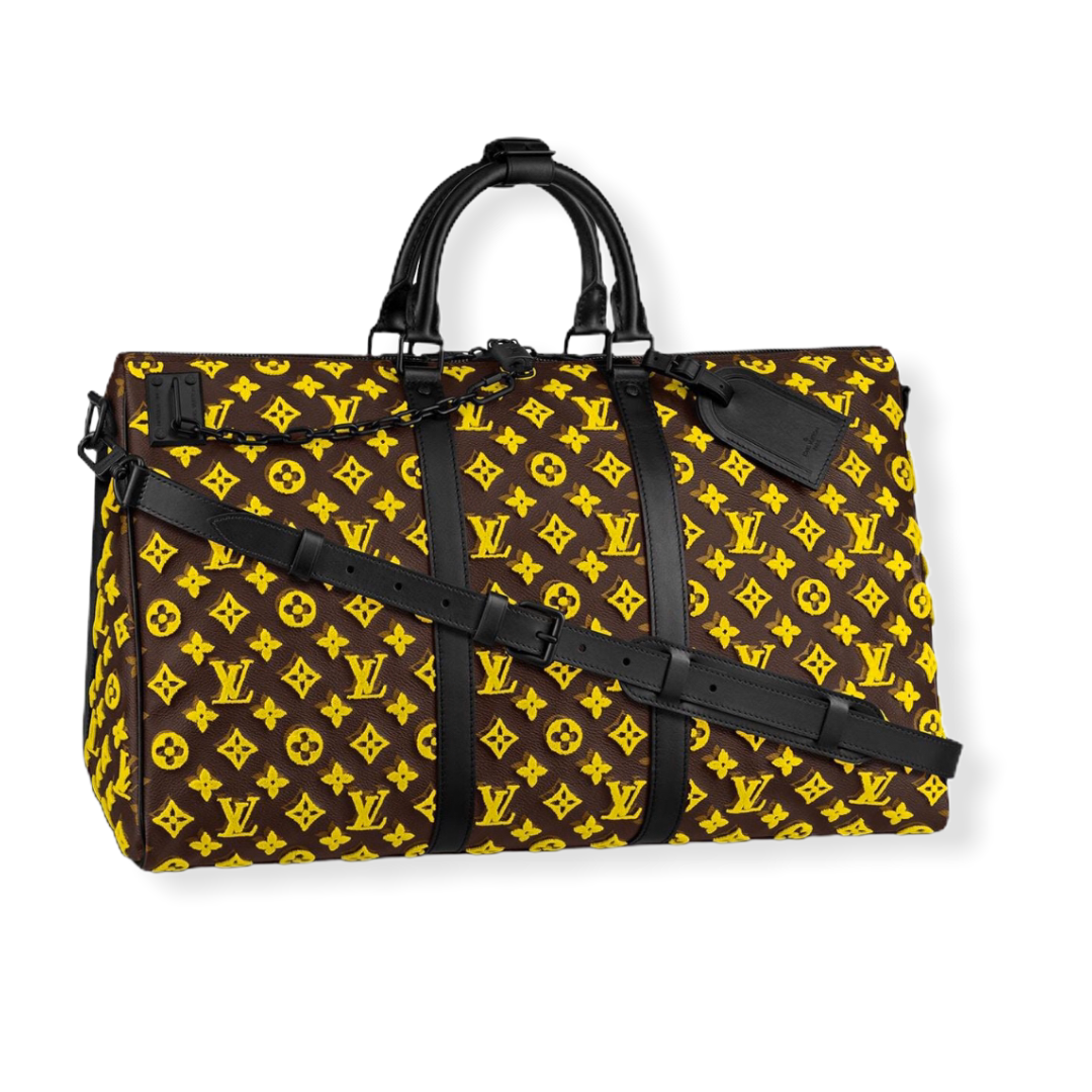 Louis Vuitton Keepall Triangle BandouliÃƒÆ’Ã‚Â¨re 50 Yellow