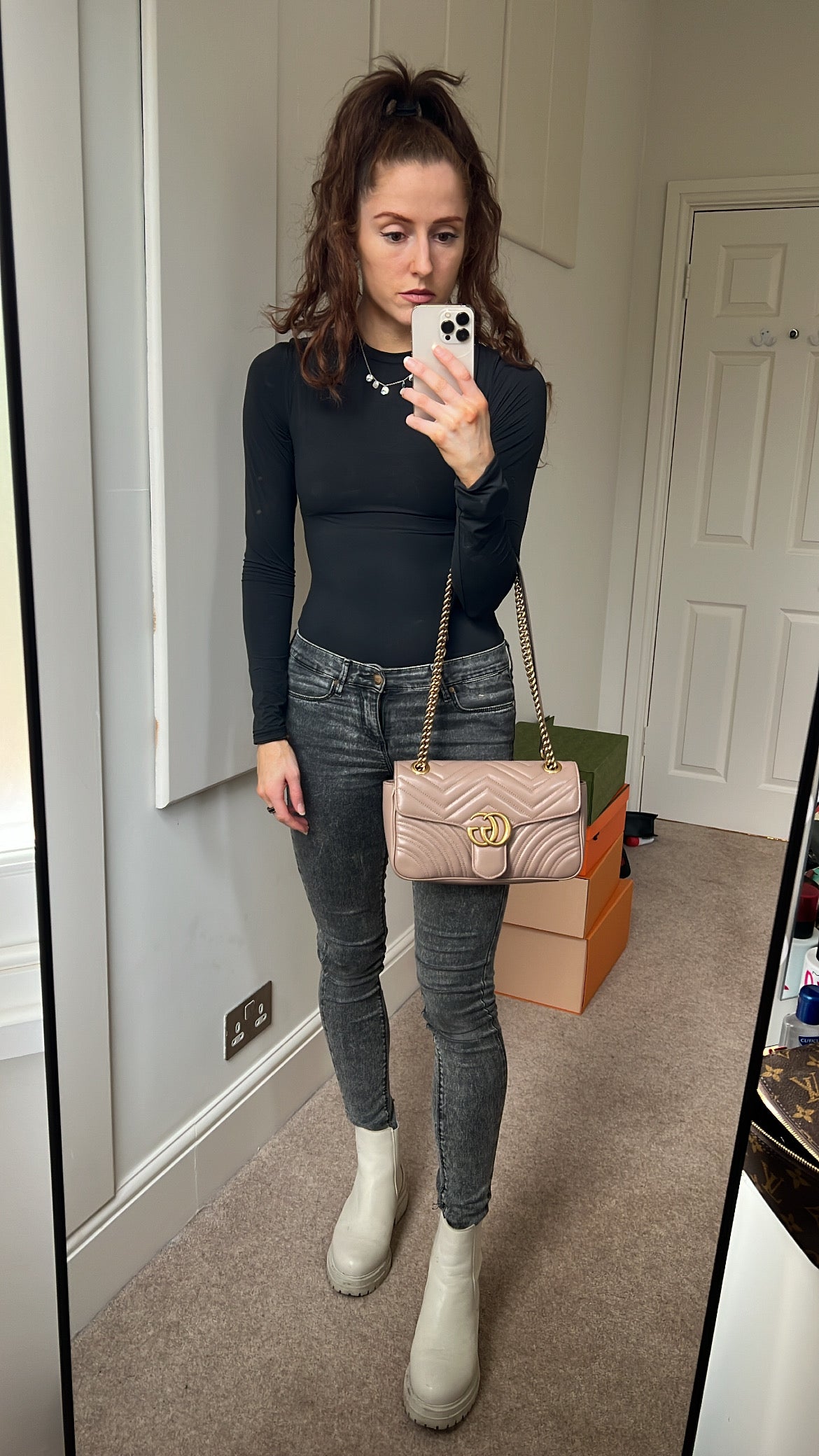 Gucci GG Dusty Pink Marmont Small Shoulder Bag (RRP Â£1800)