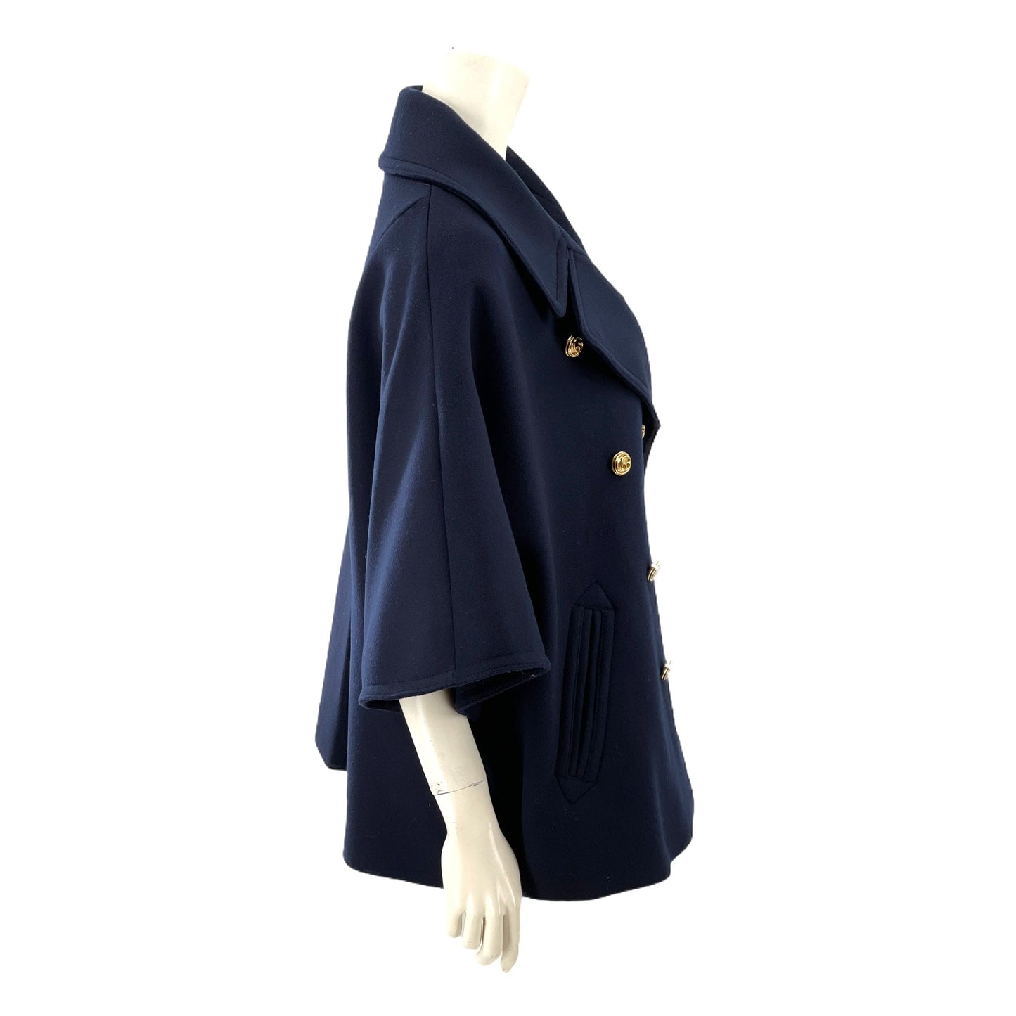 Gucci Cape-effect double-breasted wool-blend felt coat