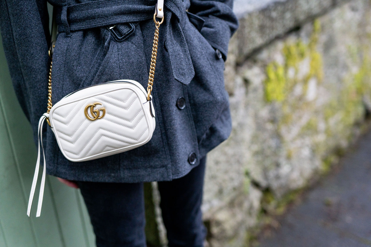 Gucci GG White Marmont Mini Shoulder Bag (RRP Â£1,160)