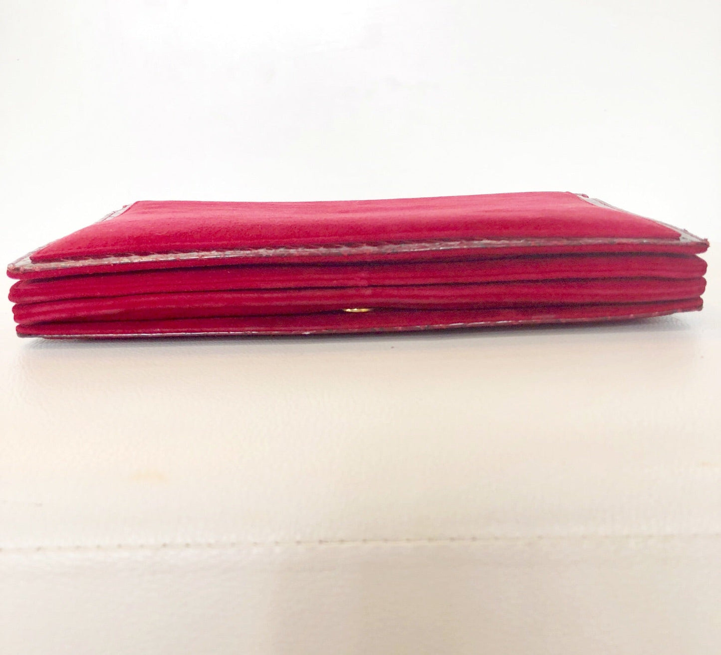 SAKS FIFTH AVENUE Red Suede Shoulder Bag