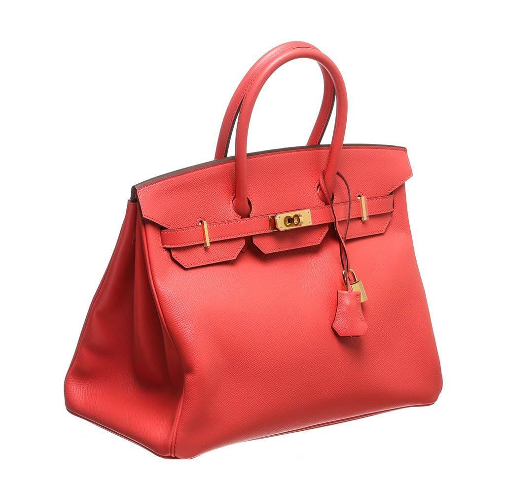 HermÃƒÆ’Ã‚Â¨s Birkin 35 Rouge Pivoine Bag GHW