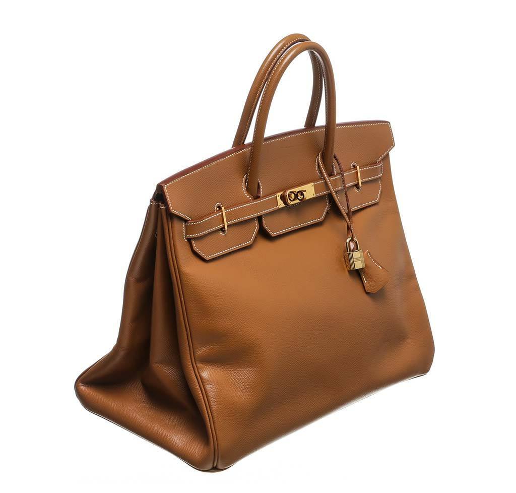 HermÃƒÆ’Ã‚Â¨s Birkin 40 Gold Epsom Bag GHW