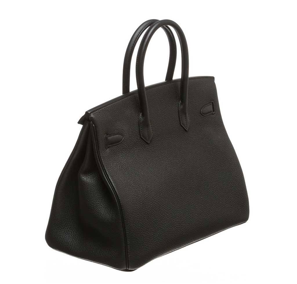 HermÃƒÆ’Ã‚Â¨s Birkin 35 Noir Bag Togo GHW