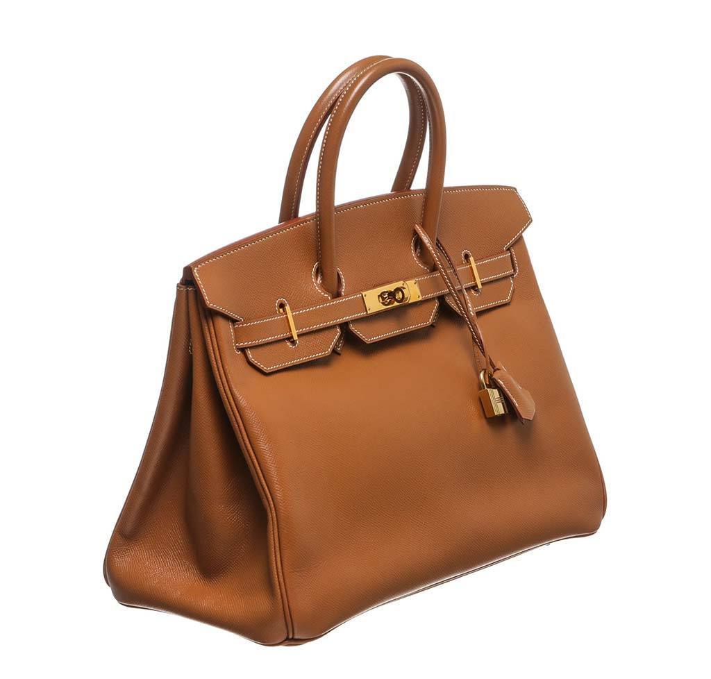 HermÃƒÆ’Ã‚Â¨s Birkin 35 Gold Epsom Bag GHW