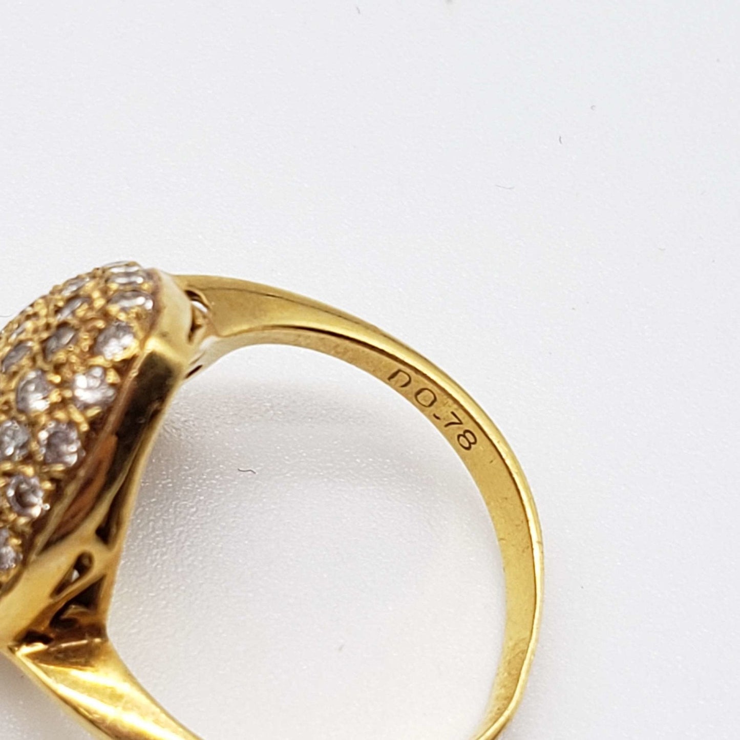Jewelry Ring Heart Diamond 0.78ct 18k Yellow Gold
