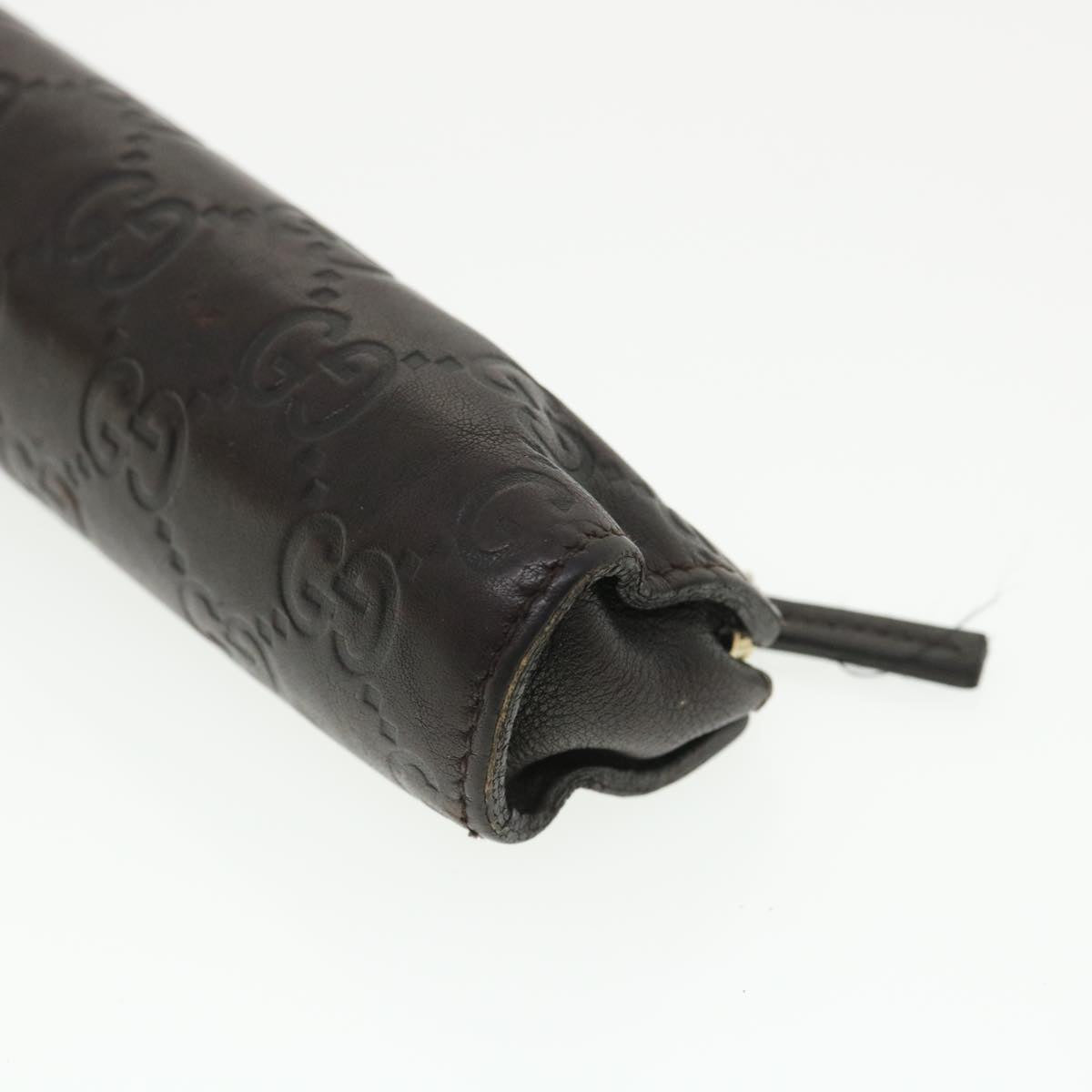 GUCCI Guccissima Pen Case Leather Dark Brown 256579 jk3028