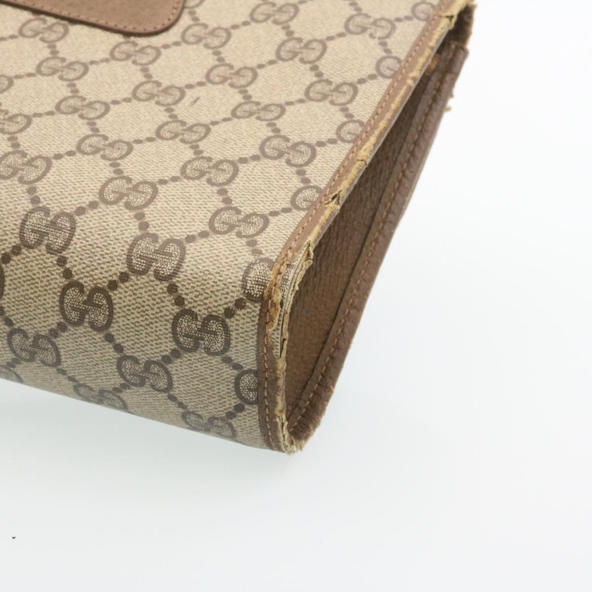 GUCCI Web Sherry Line GG Canvas Clutch Bag Beige Red Green ki1633