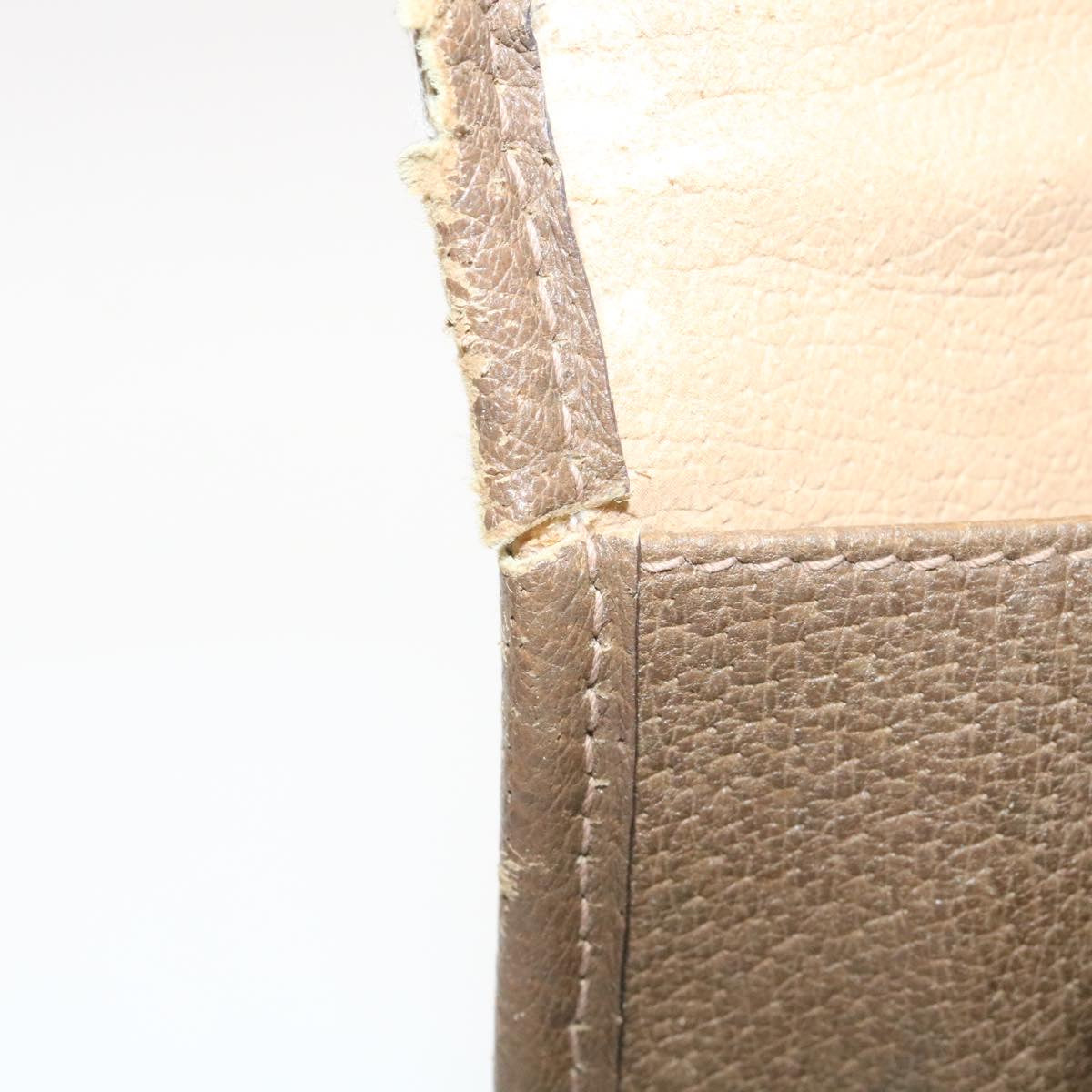 GUCCI Web Sherry Line GG Canvas Clutch Bag Beige Red Green ki1633