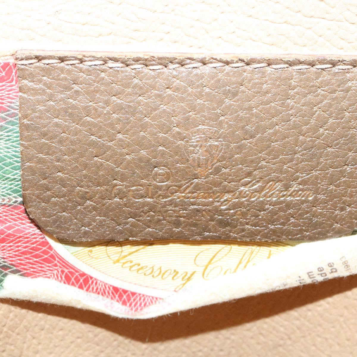 GUCCI Web Sherry Line GG Canvas Clutch Bag Beige Red Green ki1633