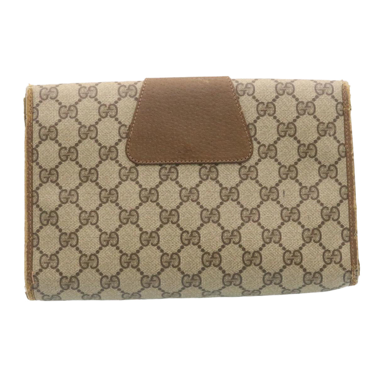 GUCCI Web Sherry Line GG Canvas Clutch Bag Beige Red Green ki1633