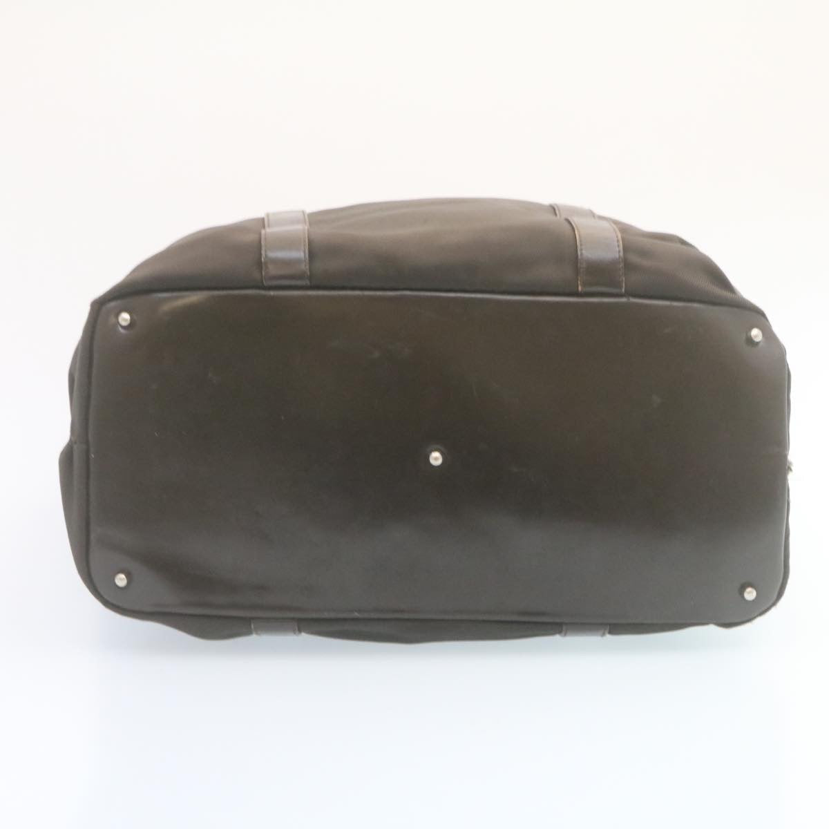 GUCCI Bamboo Boston Bag Nylon Brown ki1686
