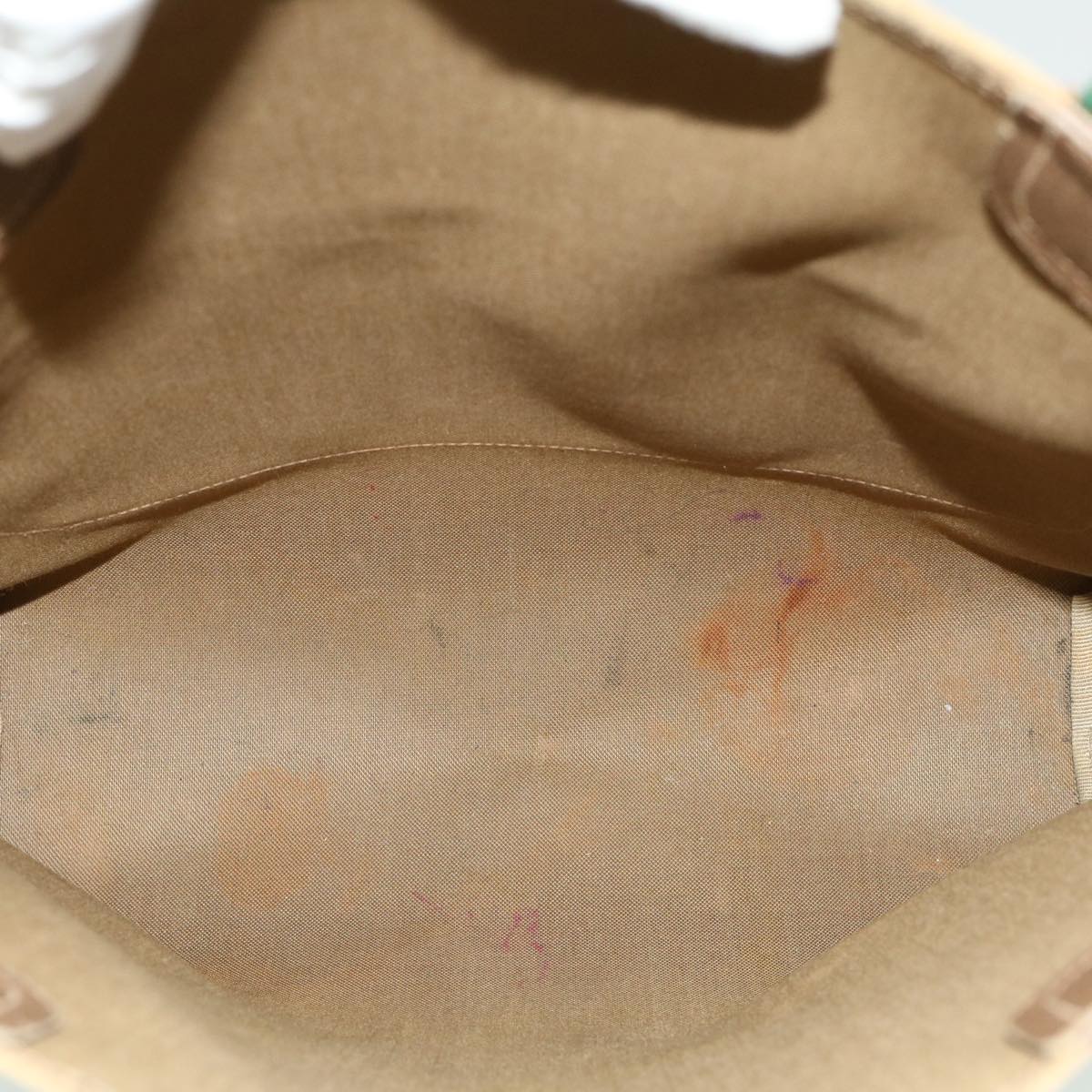 GUCCI Web Sherry Line GG Canvas Tote Bag Red Green Brown ki1846