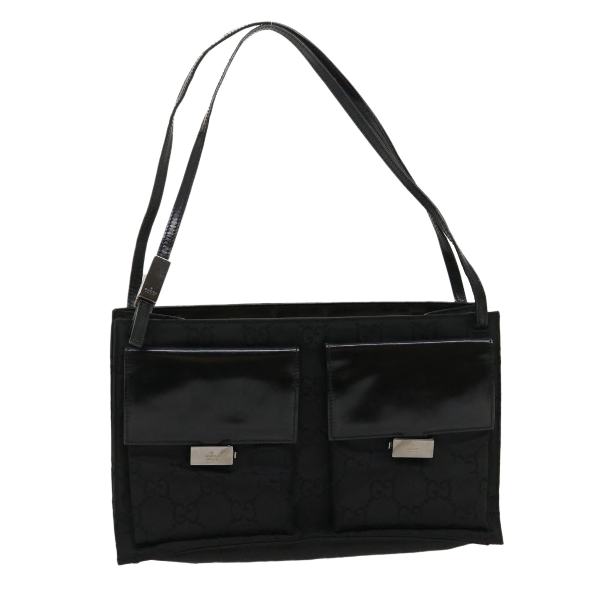 GUCCI GG Canvas Tote Bag Nylon Black ki1925
