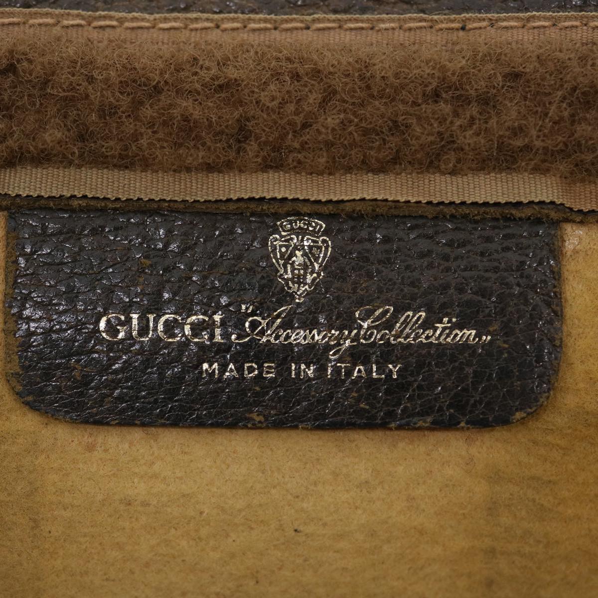 GUCCI Web Sherry Line GG Canvas Clutch Bag Beige Red Green ki1942