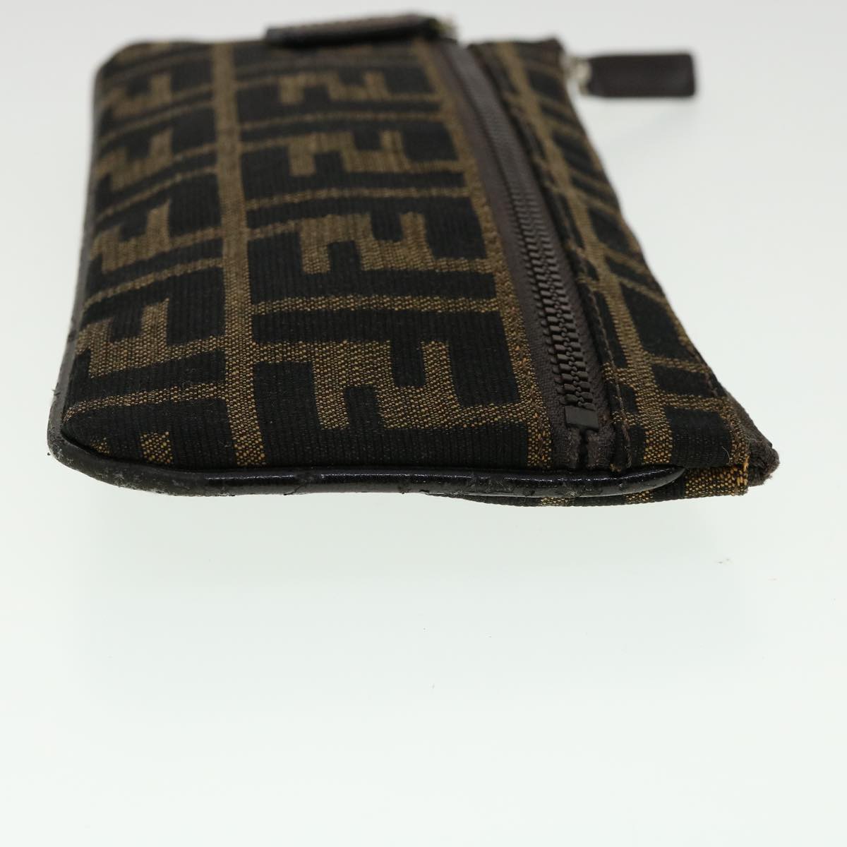 FENDI Zucca Canvas Pouch Brown ki2134