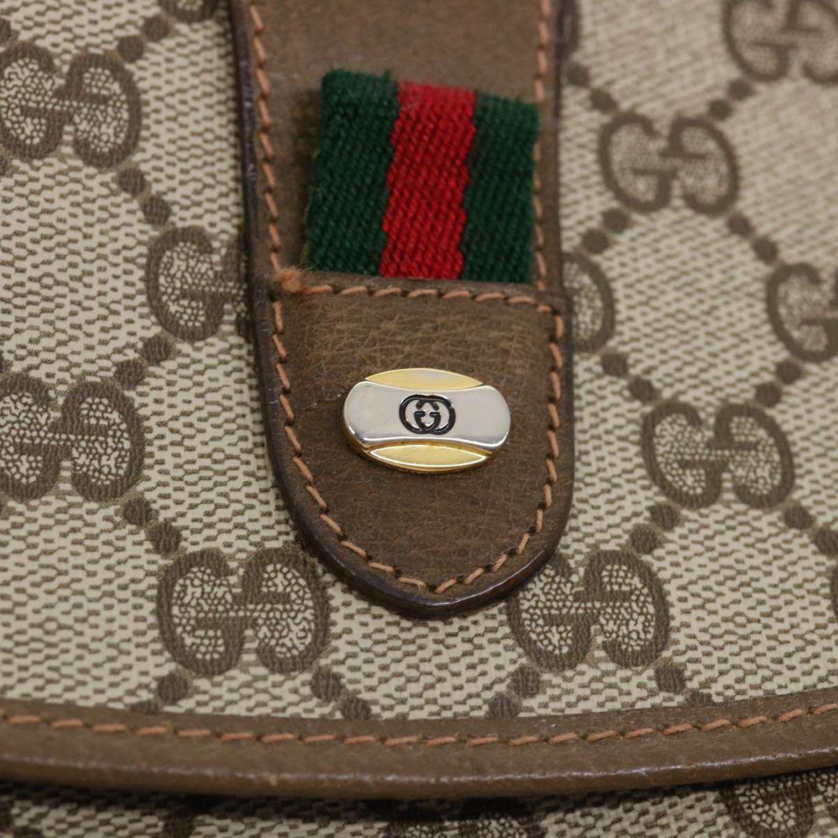 GUCCI GG Canvas Clutch Bag Beige ki2173
