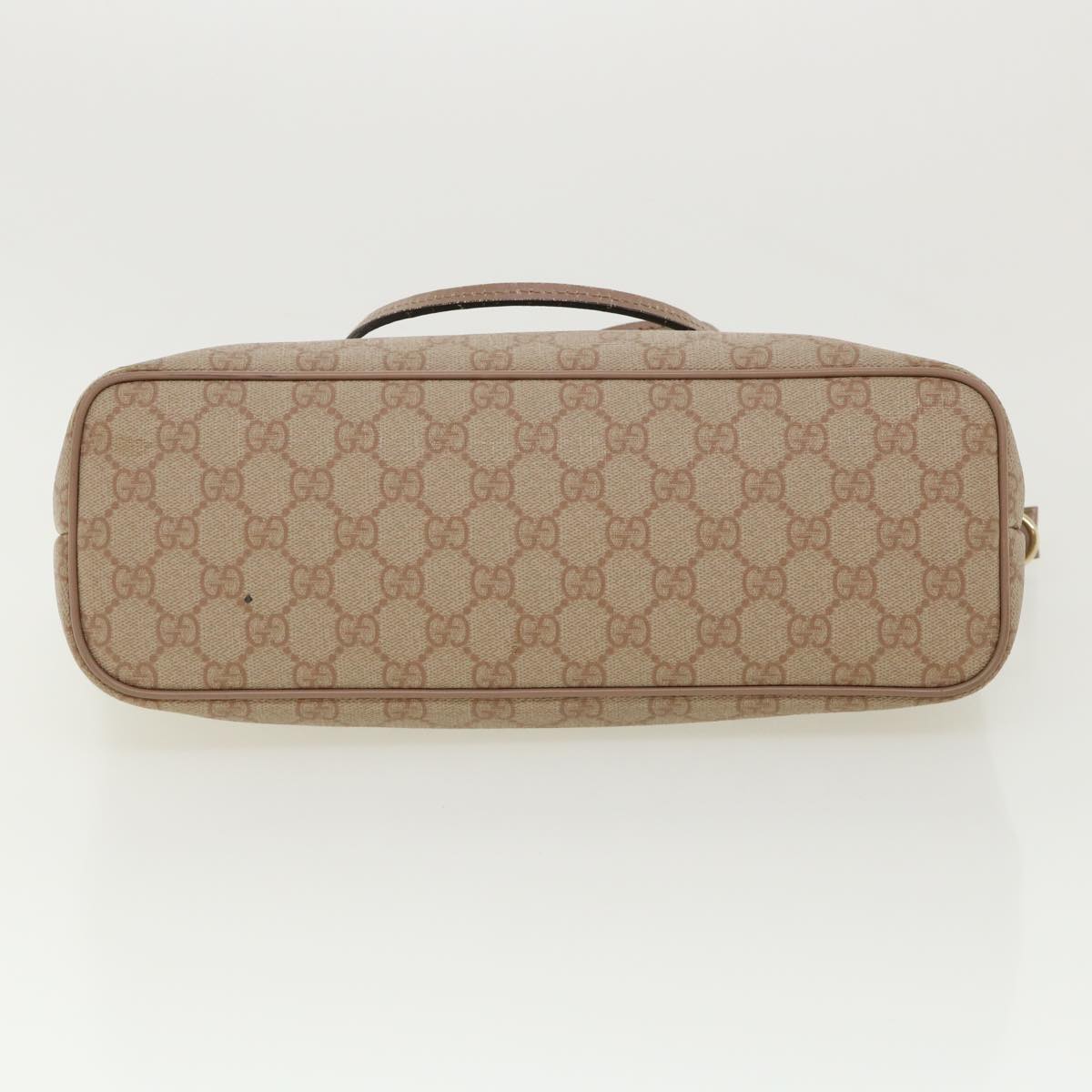 GUCCI GG Canvas Hand Bag PVC Leather 2way Beige 353439 ki2174